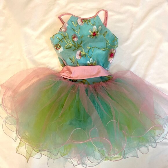 Embroidered Flower Tutu Dress - Picture 3 of 4